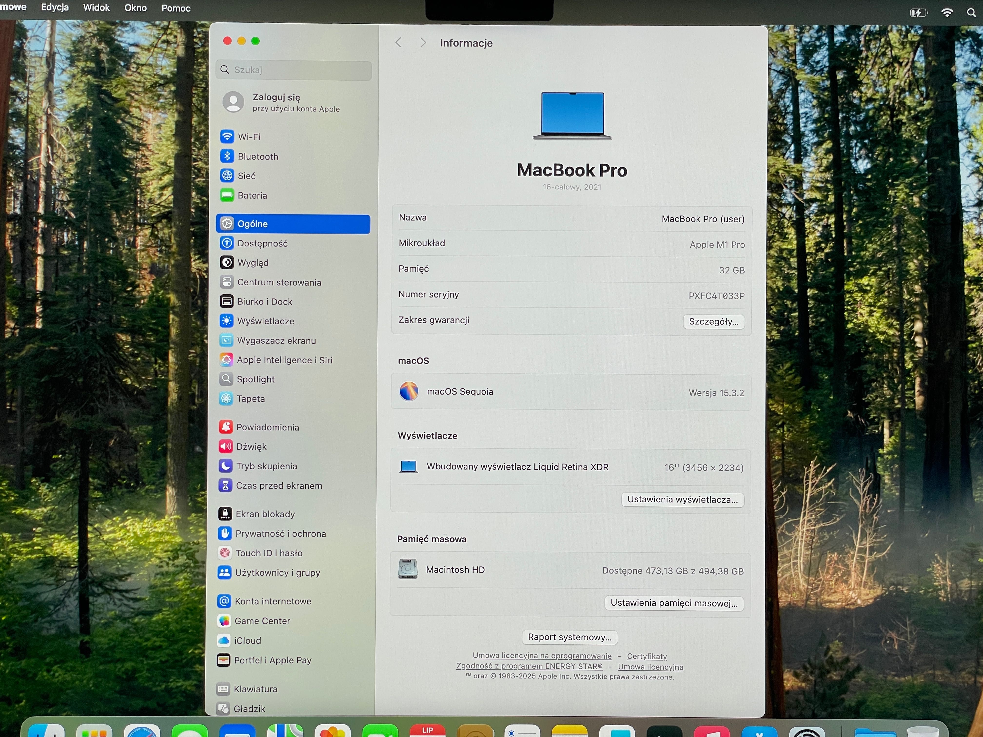2021 MacBook Pro A2485 16" M1 PRO 32GB 512GB