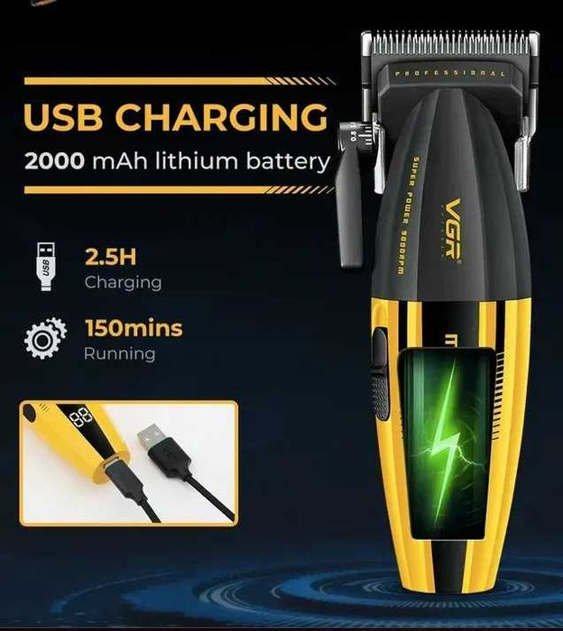Новинка! Машинка для стрижки профессиональная беспроводная VGR V285