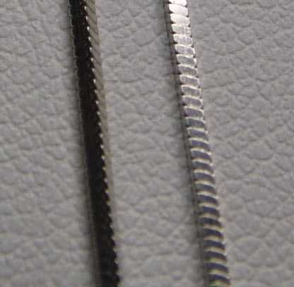 Srebrny łańcuszek linka żyłka  49,5 cm. 0,7 mm.