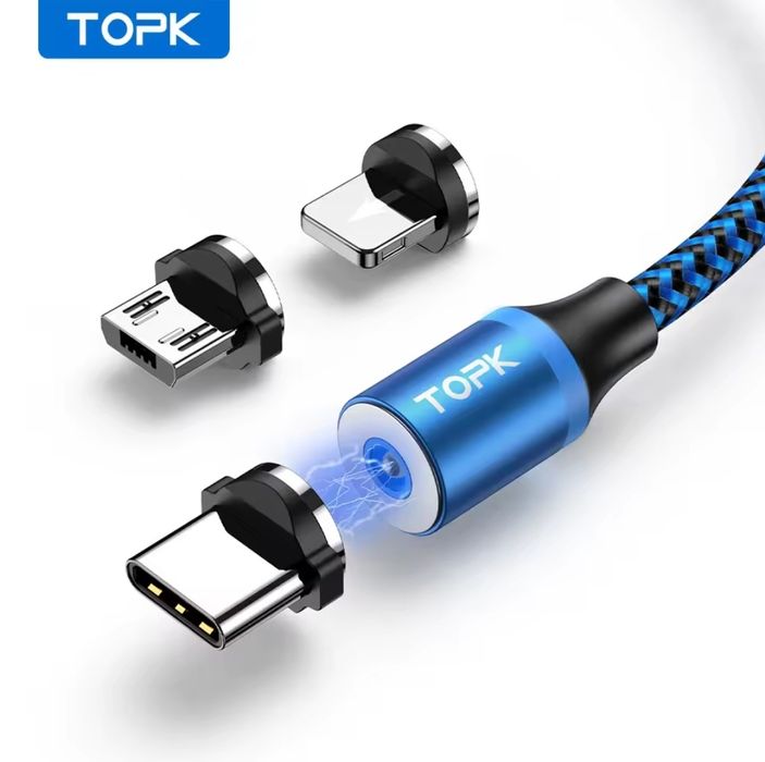 Cabo carregamento usb magnético