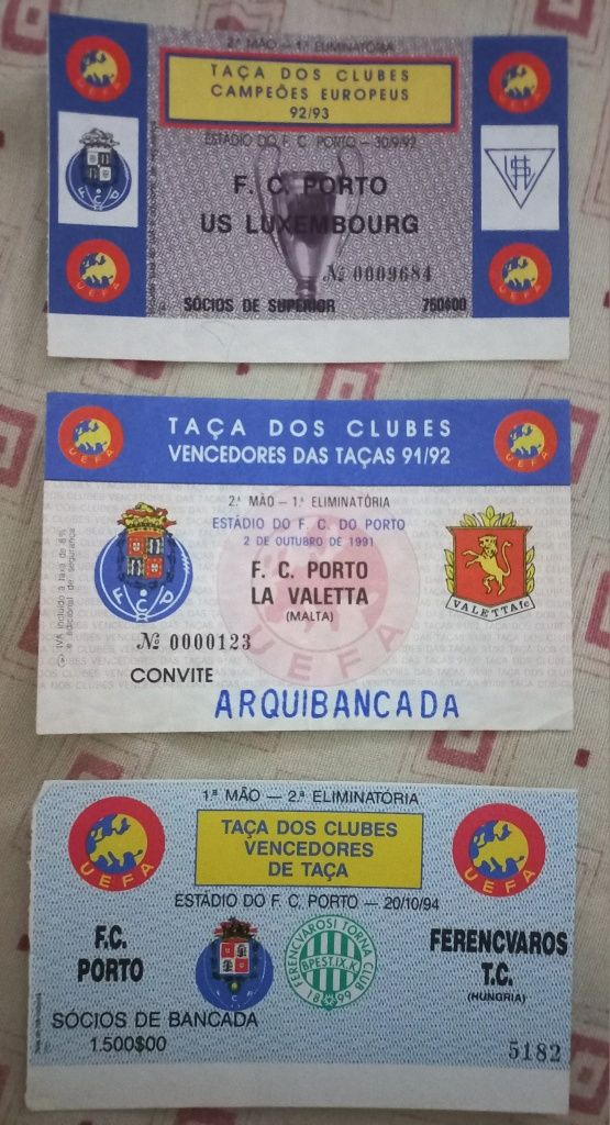 Bilhetes de futebol