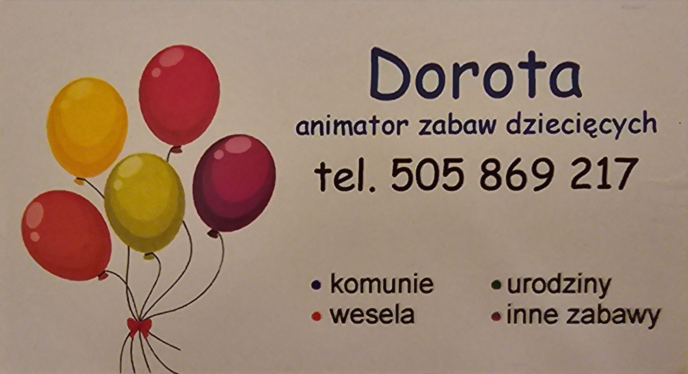 Animatorka/animacje/ zabaw dla dzieci