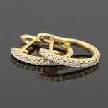 Złote kolczyki z diamentami 0.20ct angielskie zapięcie 18K