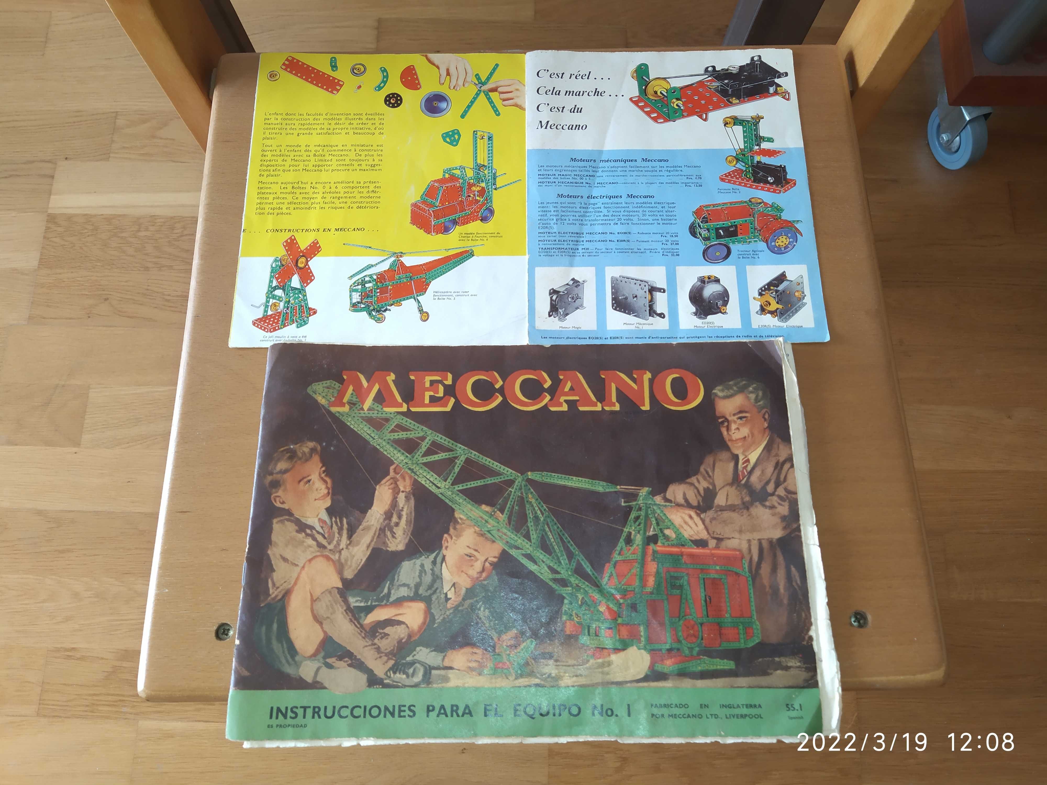##pack Meccano nº1 & nº2 incompleto com manual (vintage/em francês)##