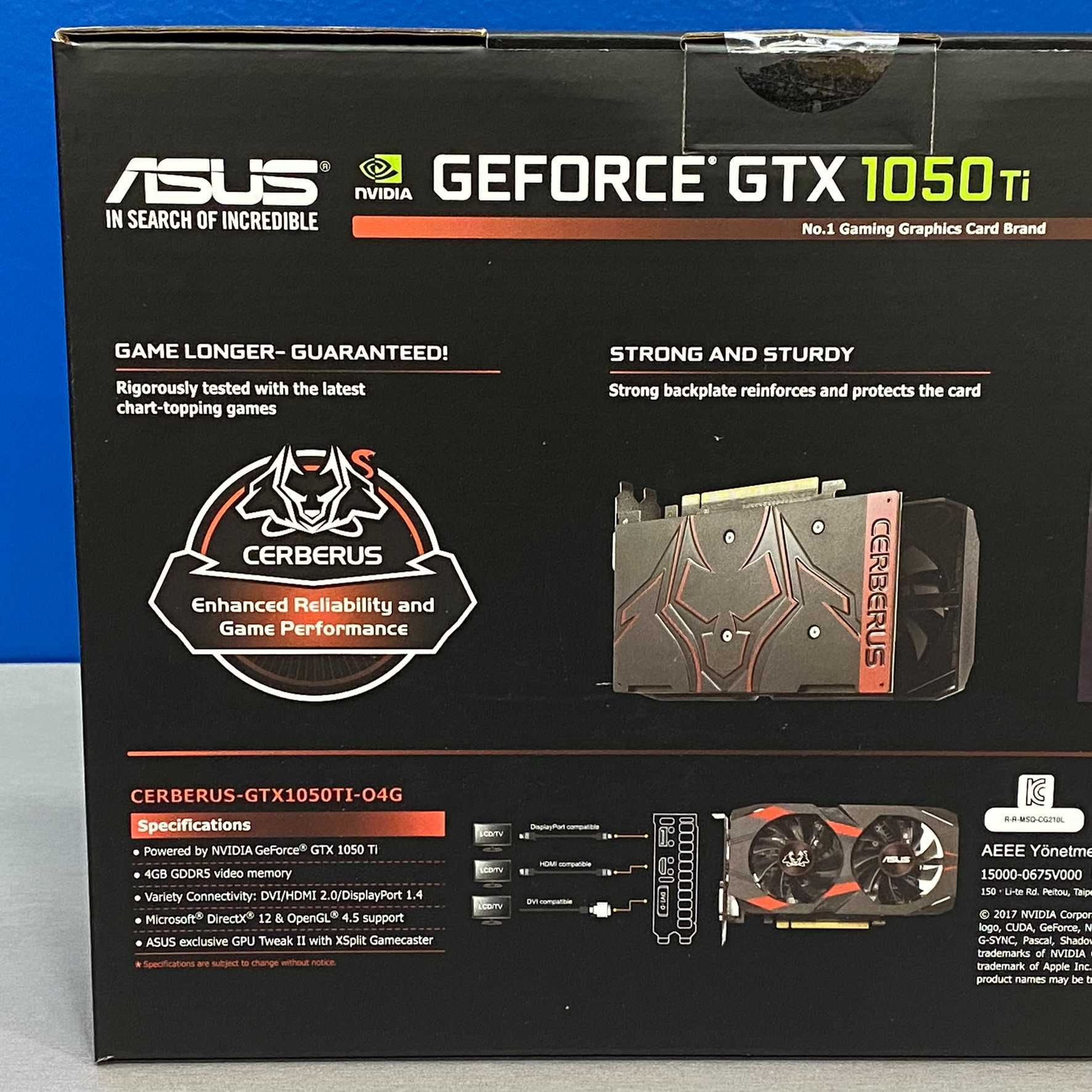 ASUS Cerberus GeForce GTX 1050 Ti OC - 4GB GDDR5 (SELADA)