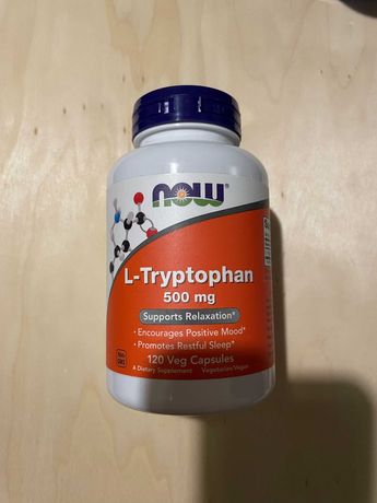 Триптофан, L-Tryptophan, Now Foods, 500 мг, 120 капсул