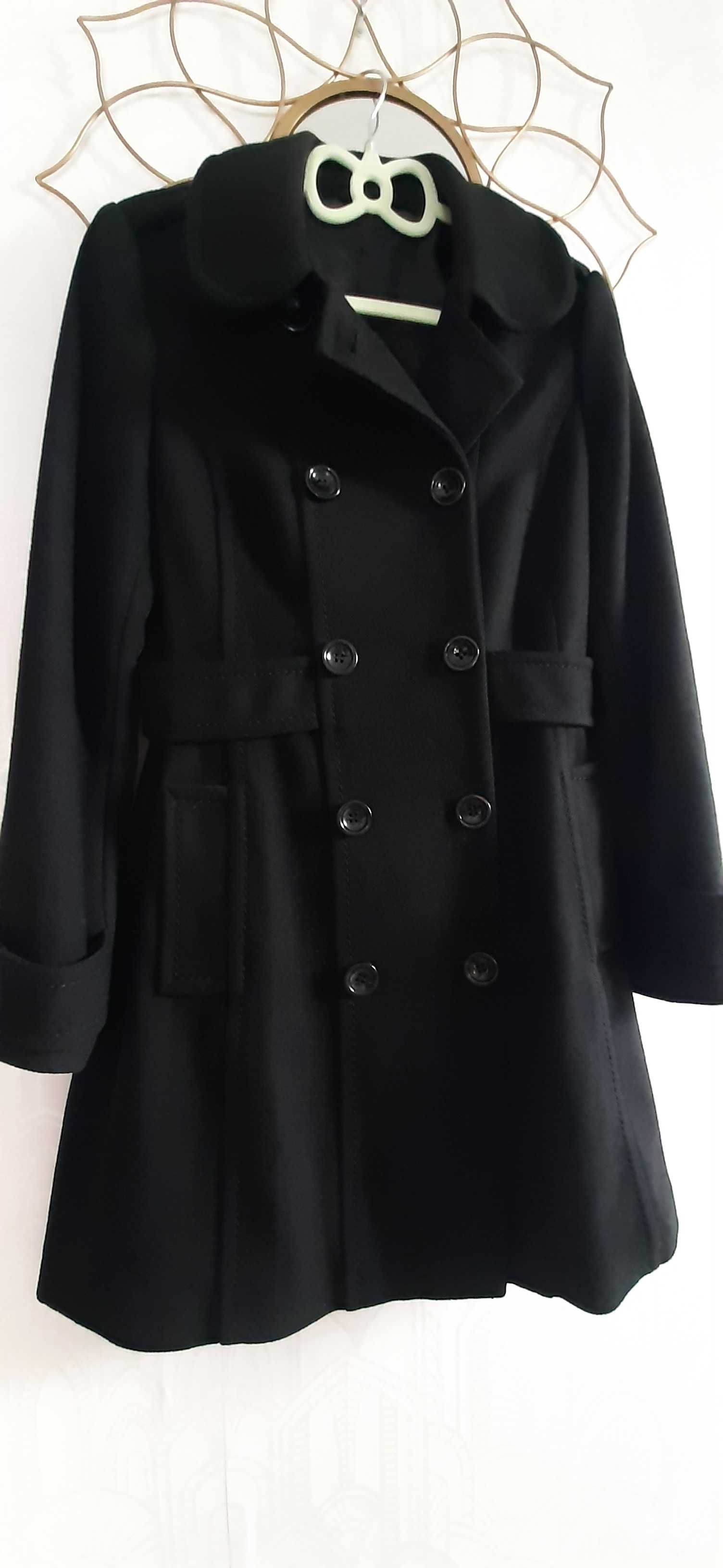 Płaszcz w stylu wojskowym czarny rozmiar S/M