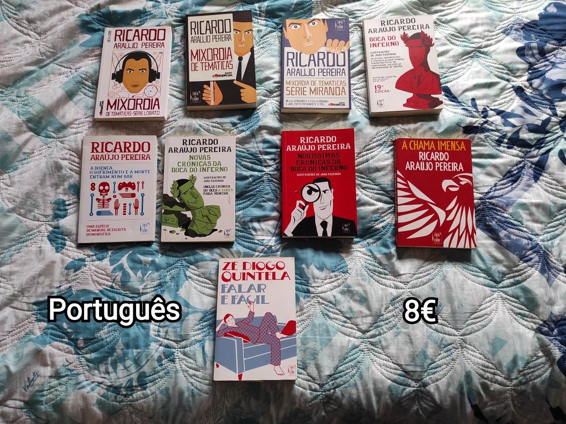 Livros variados em Português e Inglês