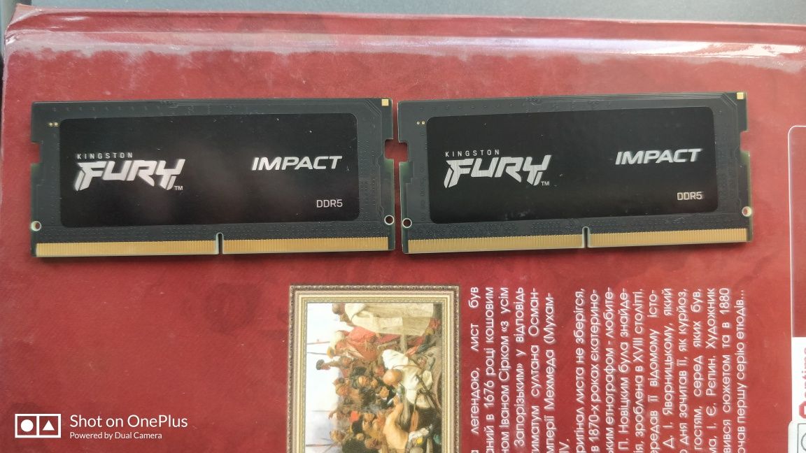 Пам'ять для ноутбука DDR5 Kingston fury 16gb (8+8)