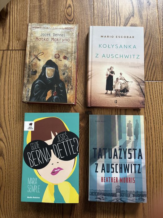Książki: Matka Makryna, Tatuażysta z Auschwitz,Kołysanka zAuschwitz...