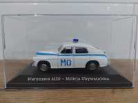 Warszawa M-20 Milicja Obywatelska 1:43 + gablotka