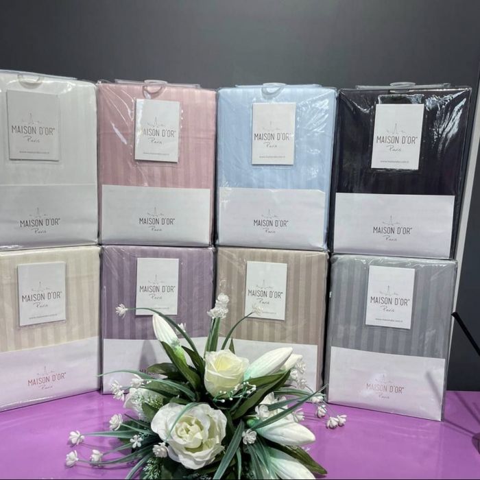 Сатиновые простыни Maison Dor 240х260 +наволочки 2-50×70