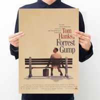 B. DUŻY piękny plakat filmowy vintage FORREST GUMP