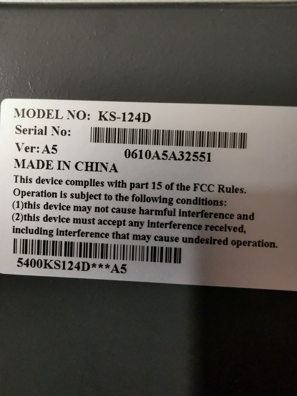 Switch KTI KS-124D