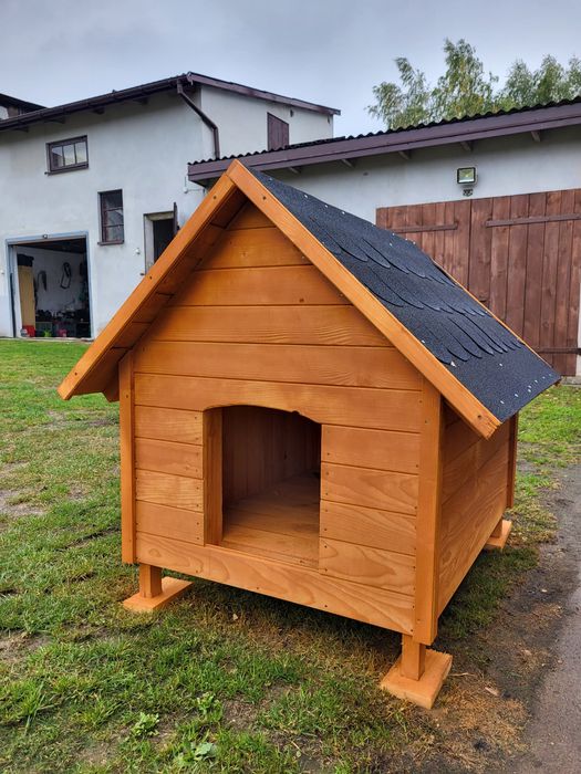 Buda dla psa nowa heblowana solidna ocieplana Owczarek Lablador