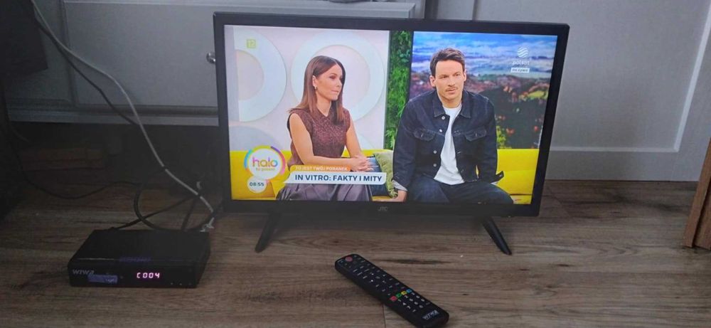 Telewizor 22 cale LED + Dekoder DVB-T2 HEVC 265 pilot do ZK AŚ wysyłka