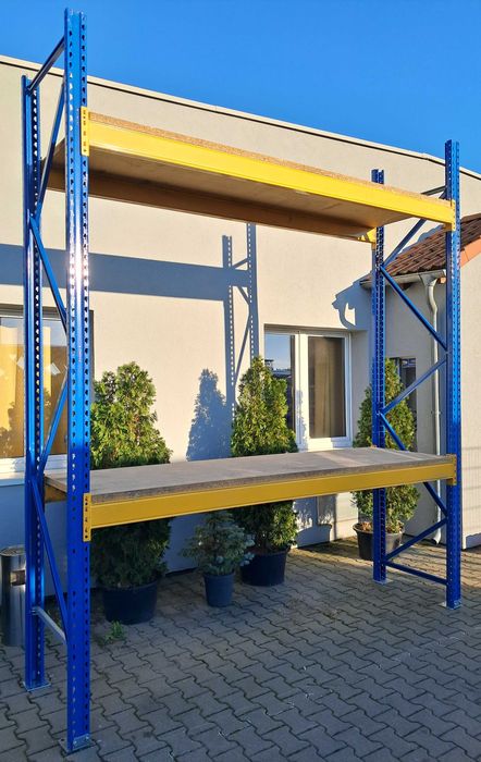 Regały paletowe Jungheinrich wypełnienie płyta 750cm belka 280cm gł.80