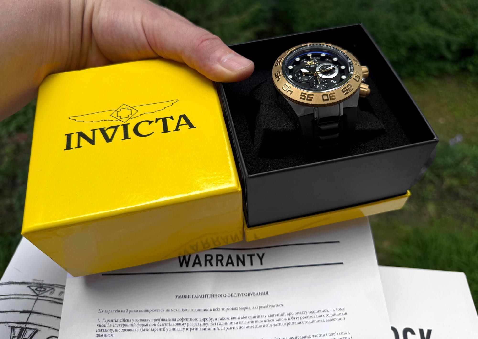 Годинник Invicta 1531 Subaqua Noma IV 45 mm. Yelow Gold SWISS 100 MT.