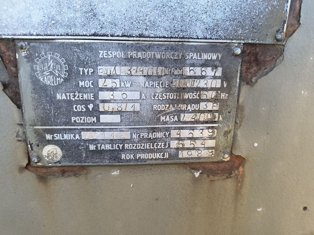 Agregat prądotwórczy 20kw AVR