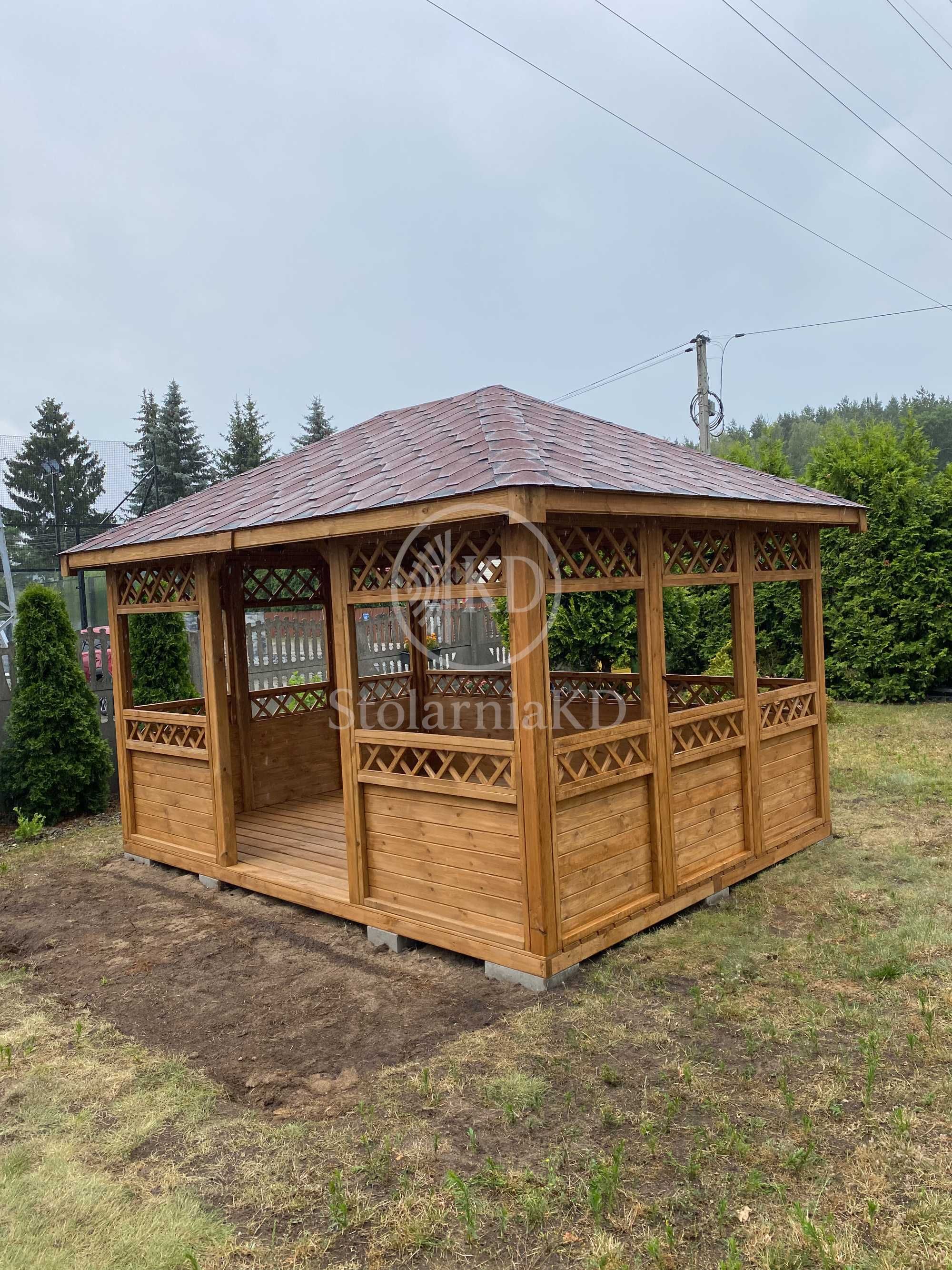 Altana altanka ogrodowa drewniana pergola 3x3 3x4