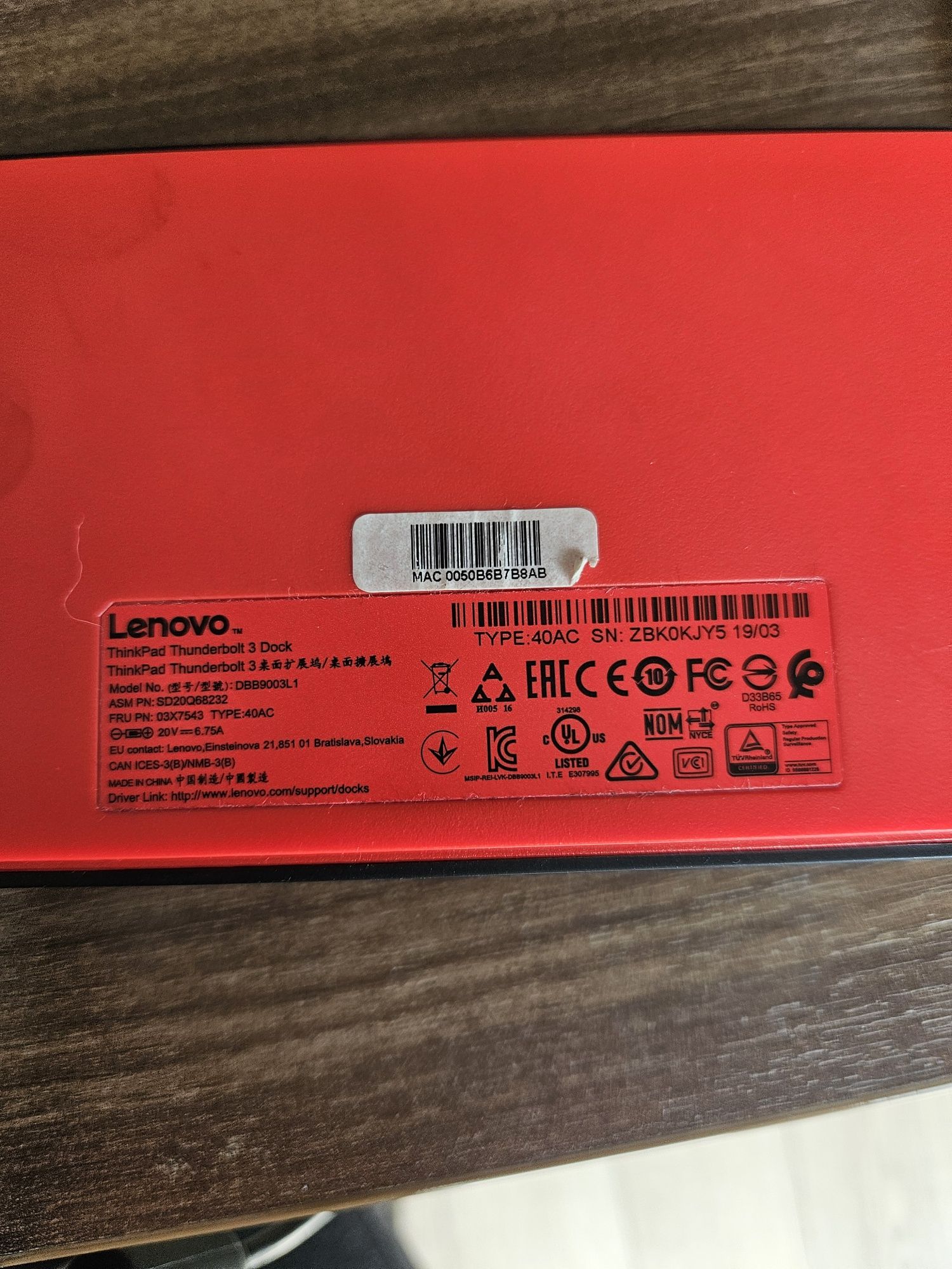 Stacja dokująca Lenovo Thunderbolt 3 USB-C Dock