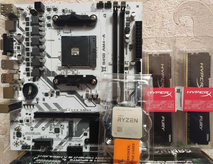 Ігровий комплект Ryzen 5 3600х / Machinist B450 / Fury DDR4 16gb 3200