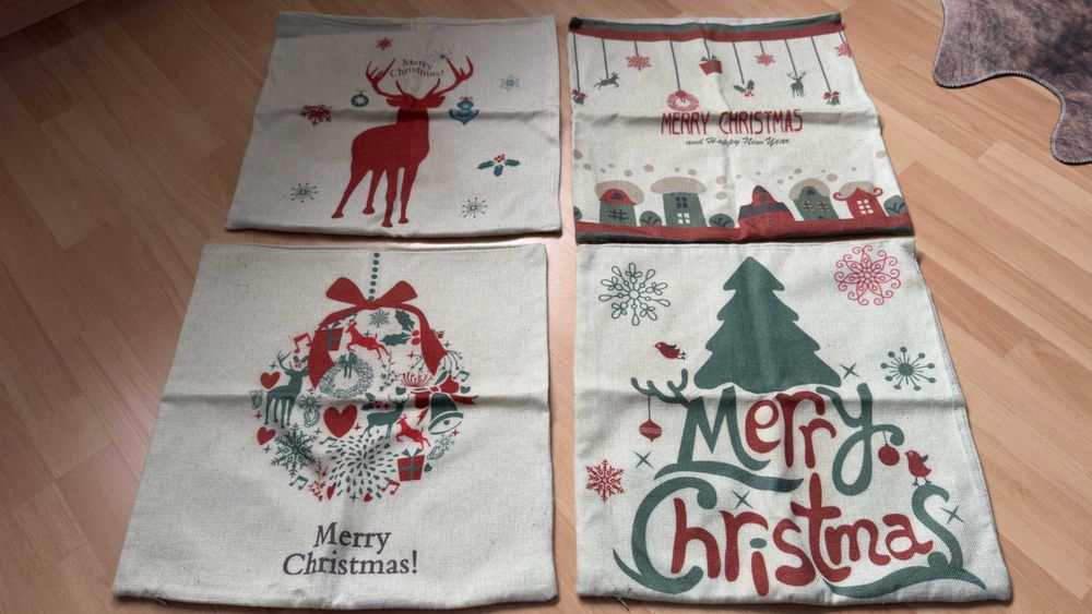 Świąteczne poszewki na poduszki 45x45cm