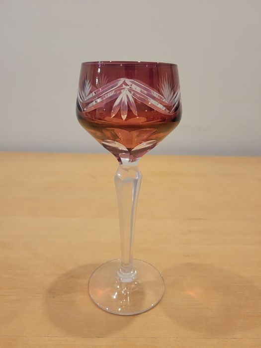 Copos de vidro cristal colorido italianos