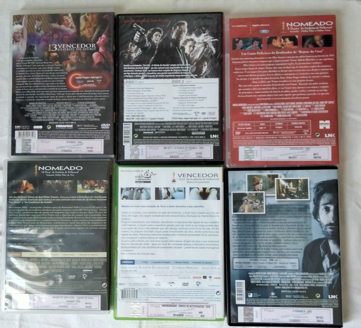 DVDs Nomeados e premiados