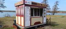 Przyczepa gastronomiczna 3,6x2,1m wyposażenie faktura DMC 750kg