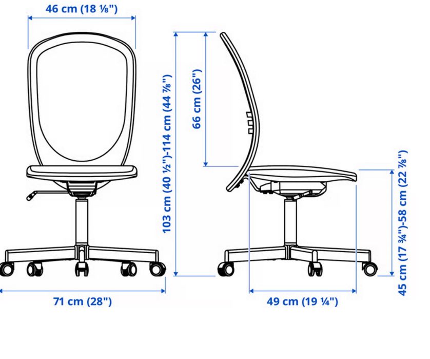 Cadeira giratória, preto