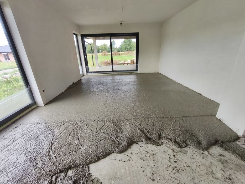 Wylewka anhydrytowa, płynny styropian, pianobeton, styrobeton, tynki