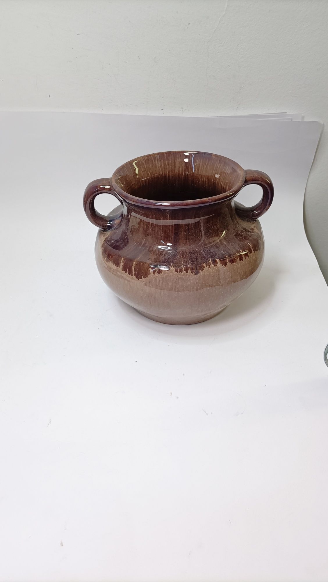 Piękny ceramiczny Stary wazon design PRL