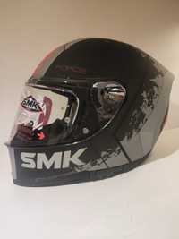 Capacete SMK dupla viseira integral mota scooter nova