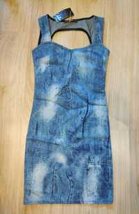 Sukienka jeansowa dopasowana NOWA rozmiar XS lato