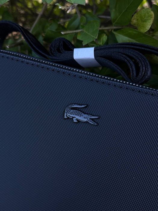 Сумка Lacoste Reporter Bag мужская через плечо барсетка Lacoste чорна
