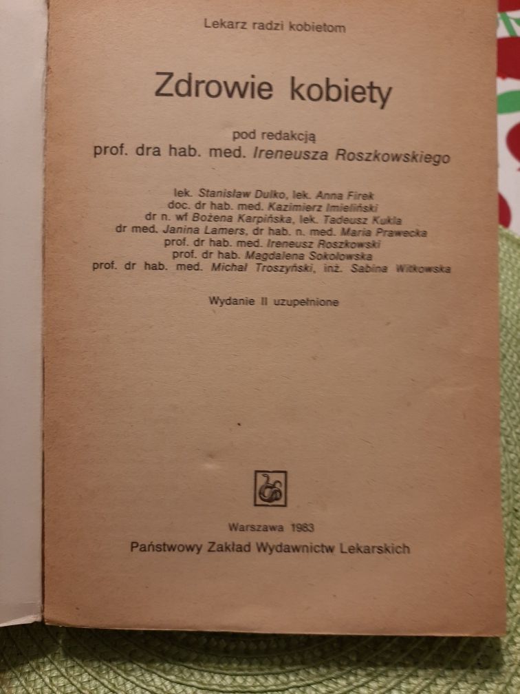 "Zdrowie kobiety " pod redakcją Ireneusza Roszkowskiego