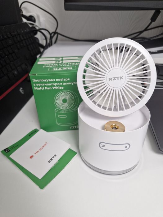 Вентилятор зі зволоженням акумуляторний RZTK Multi Fan White
699,00 гр