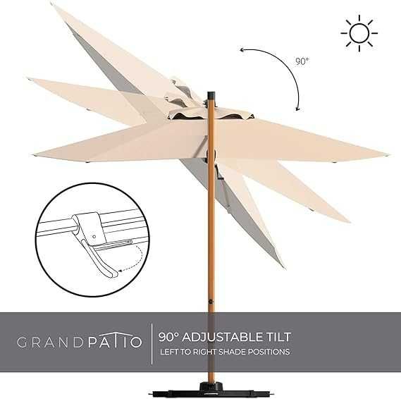Nowy parasol ogrodowy / osłona tarasu / UV / parasolka 300x300 !A3371!