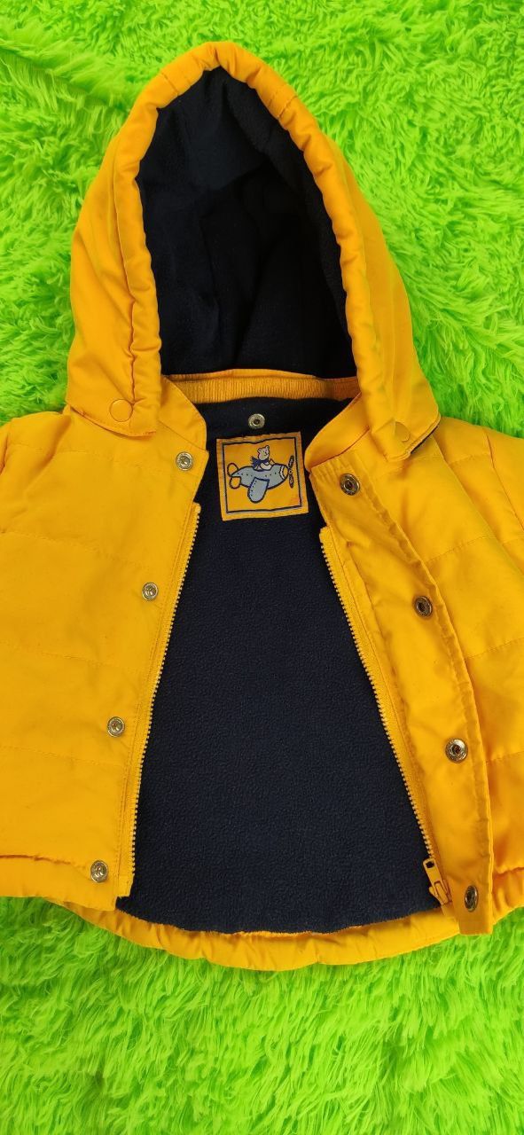 Демисезонная желтая куртка 62-68 р.