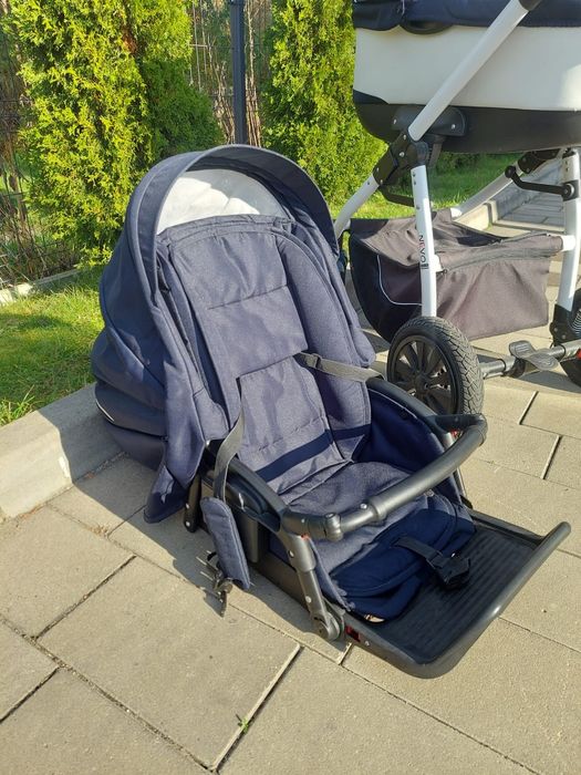 Wózek Jedo Nevo 2w1 granatowo-biały