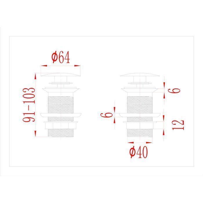 vidaXL Korek klik-klak bez przelewu, srebrny, 6,4x6,4x9,1 cm