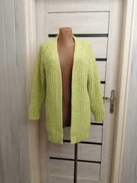 Neonowy długi sweter marki Zara S