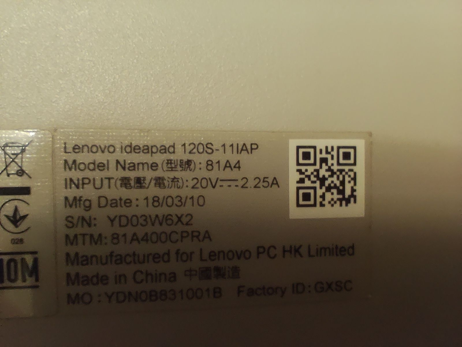 Нетбук Lenovo ideapad 120s-11iap