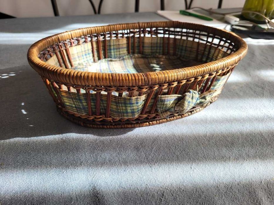 Cesta em Vime e Pano