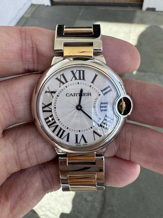 Relógio Cartier Ballon Azul, Ouro 18K e Aço Inoxidável