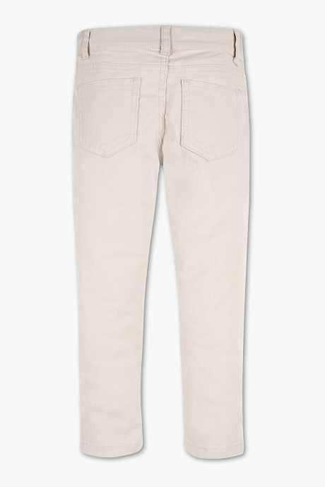 C&A SPODNIE chinos piaskowe BLUZKA henley biała denim 140 NOWA