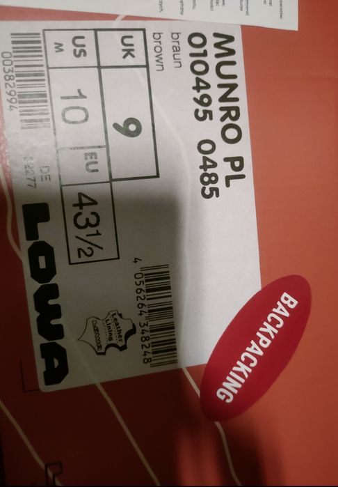 Buty LOWA Munro Brązowe rozmiar 9, 43 1/3
