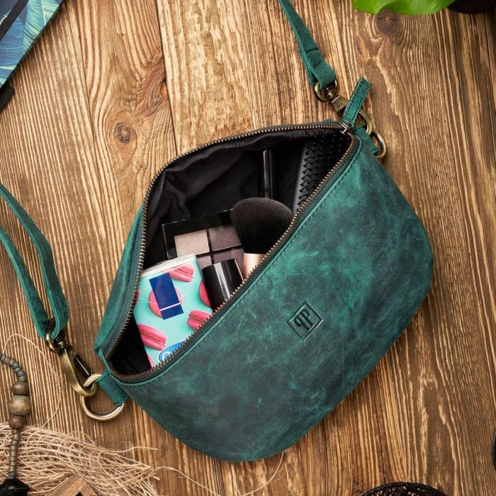 skórzana saszetka na pas vintage paolo peruzzi t-36-gr