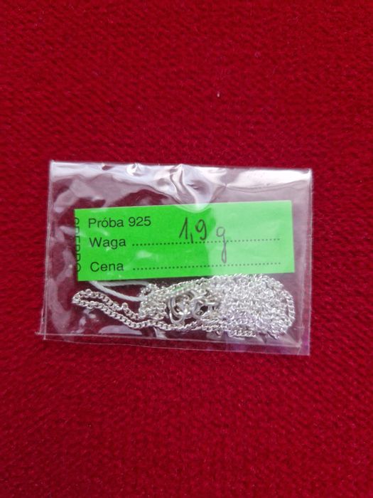 Srebrne łańcuszki próba 925 Nowe, nieużywane